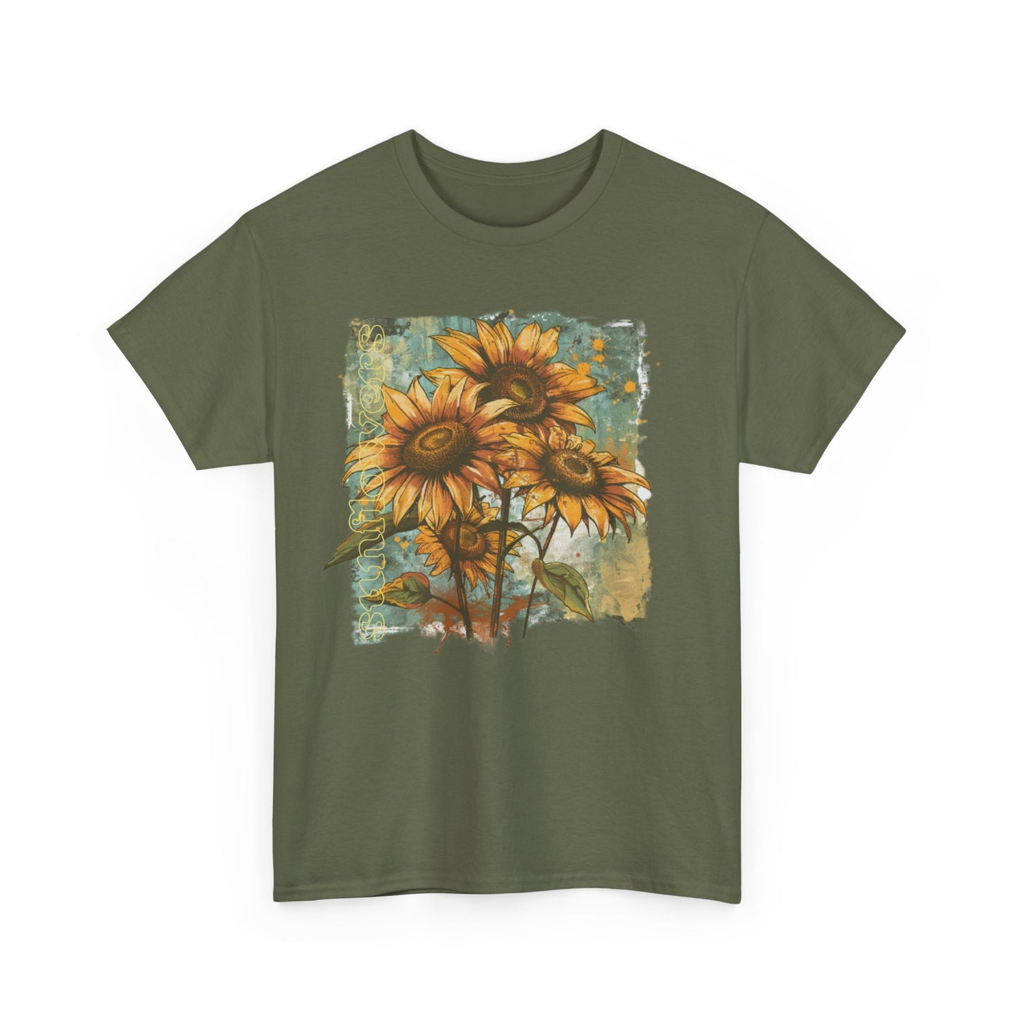 vintage sunflower graphic tee - summer flowers