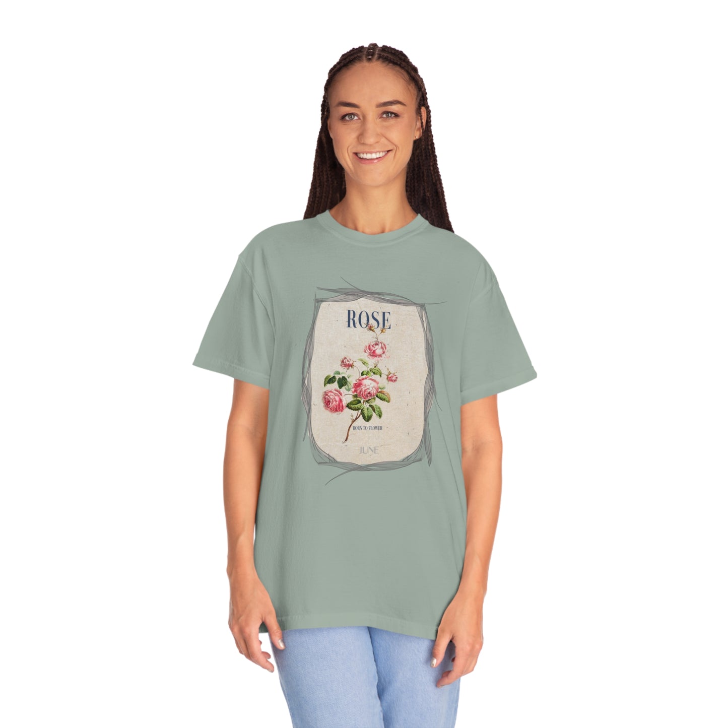 born to flower graphic tee - june