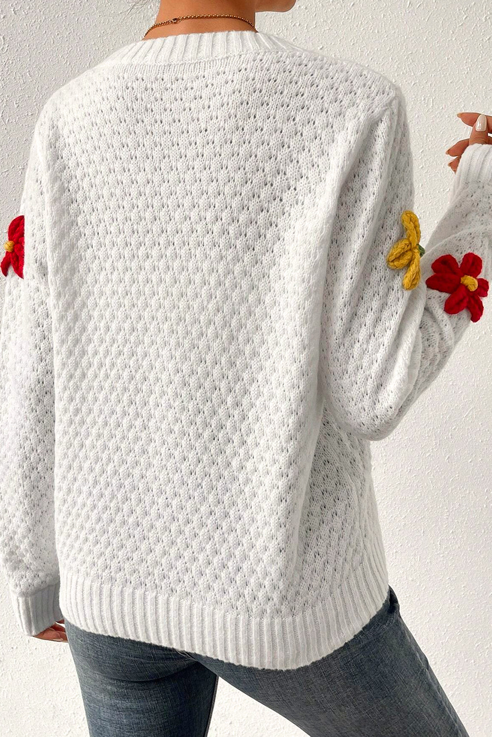 kodi flowr applique sweater