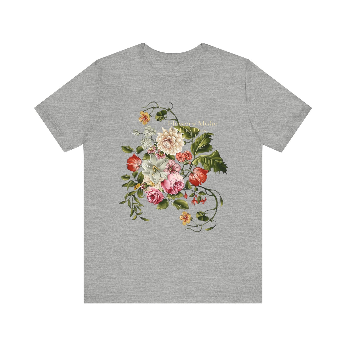 flowers make the day graphic tee