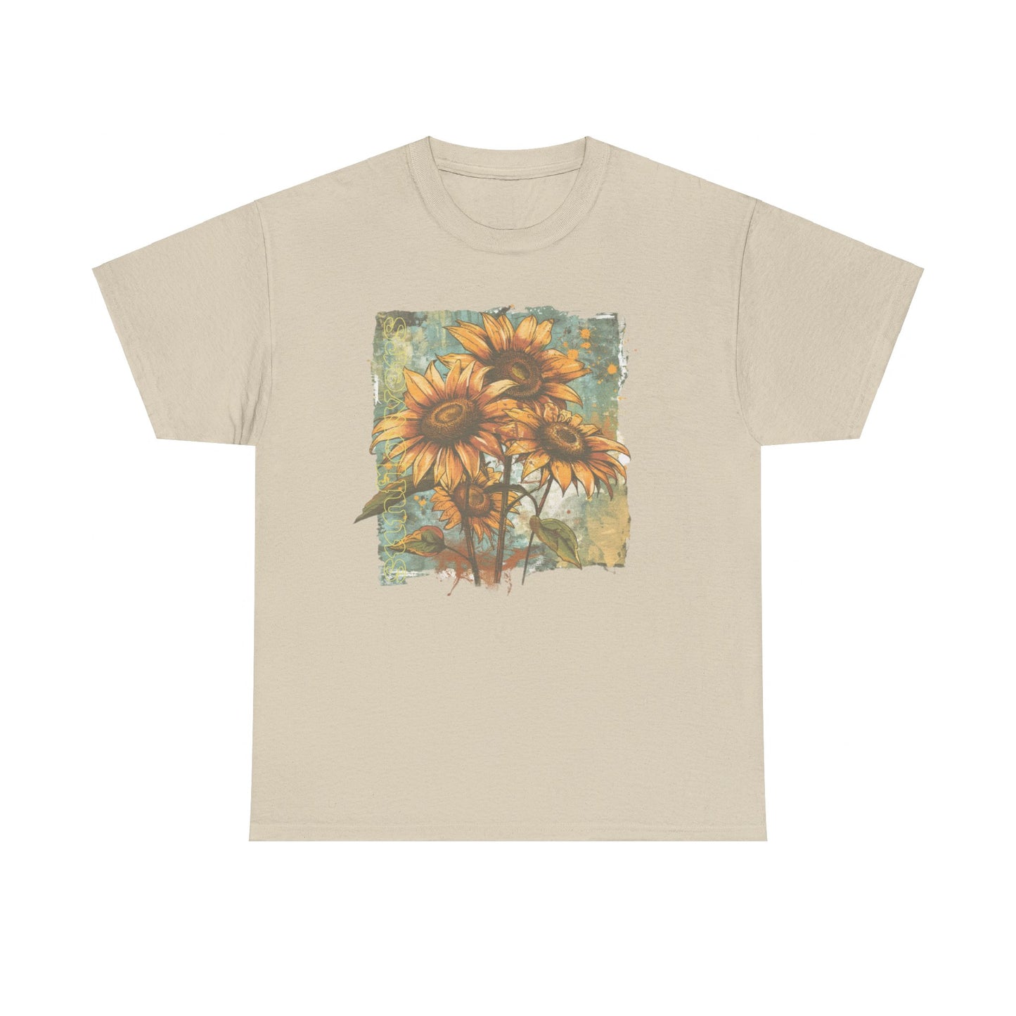 vintage sunflower graphic tee - summer flowers