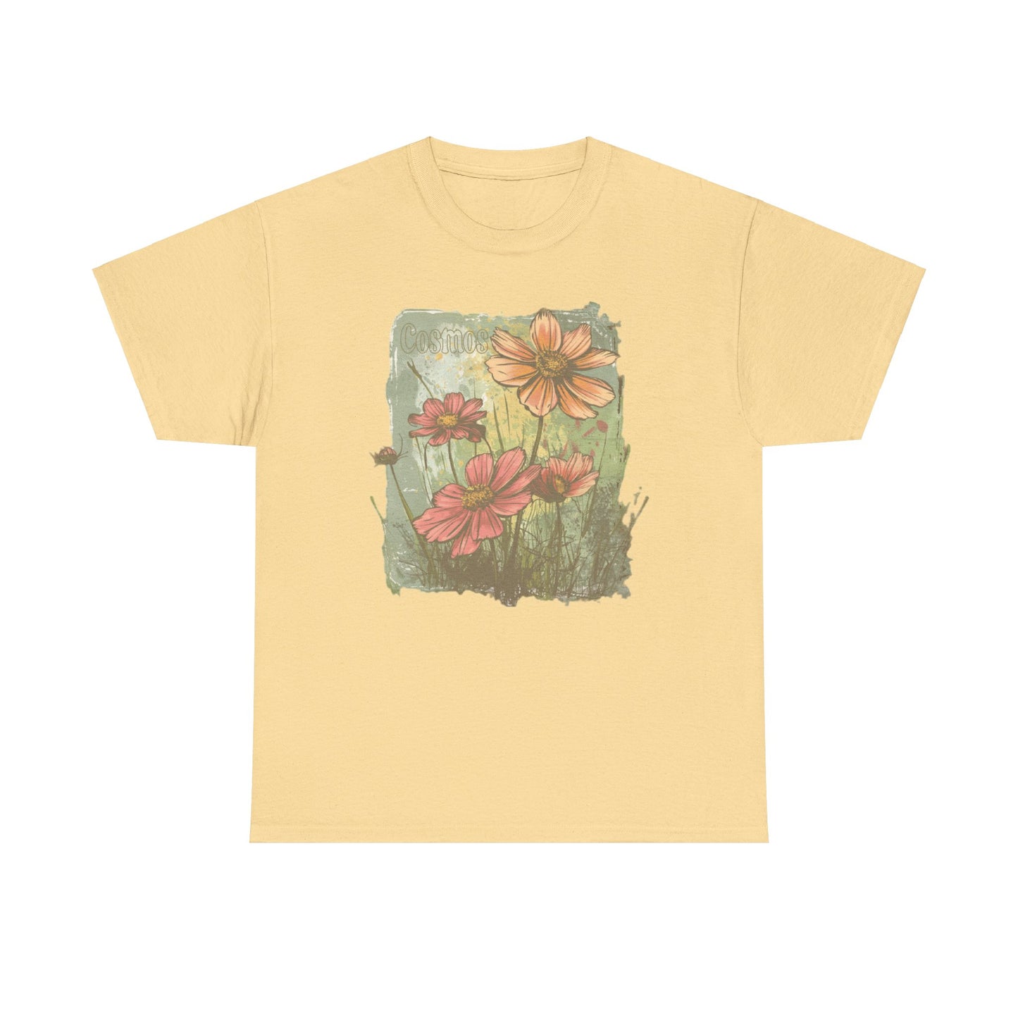 vintage cosmos graphic tee - summer flowers