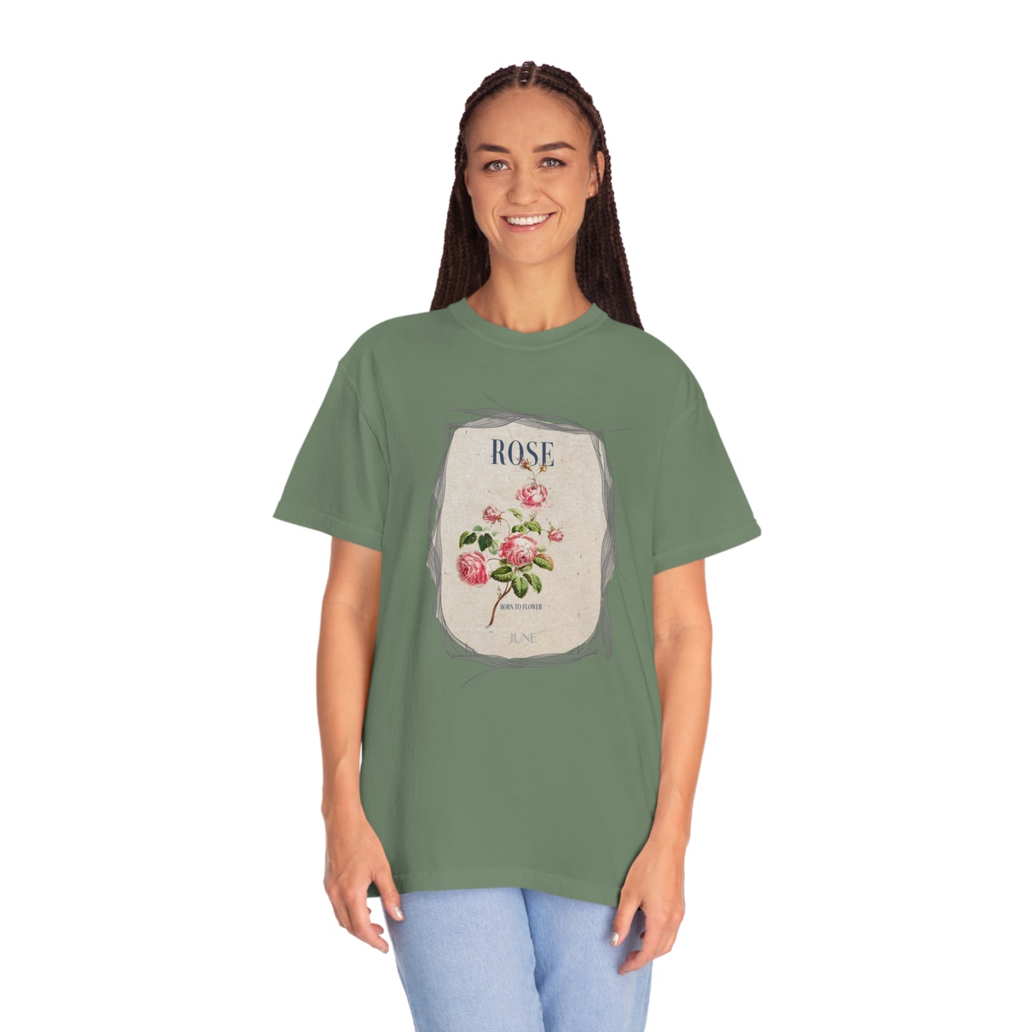 born to flower graphic tee - june