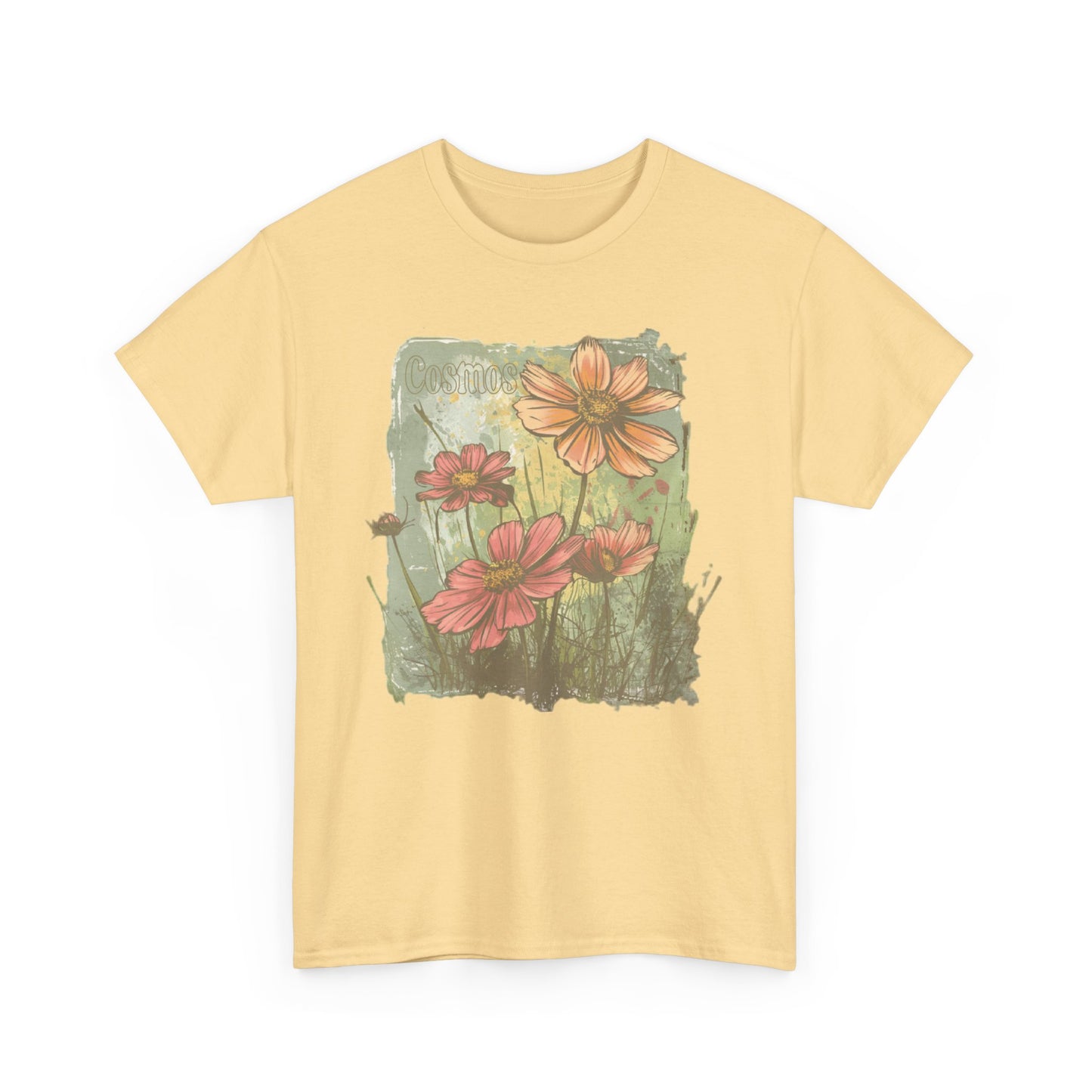 vintage cosmos graphic tee - summer flowers