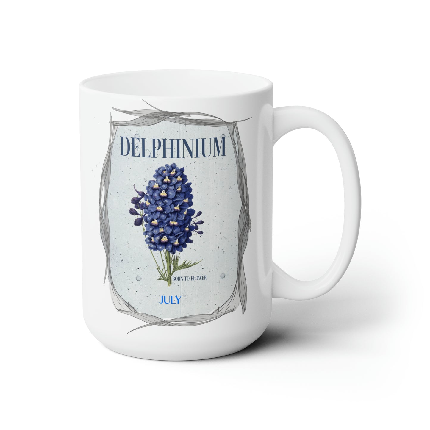 "born to" july birthflower - 15oz graphic mug