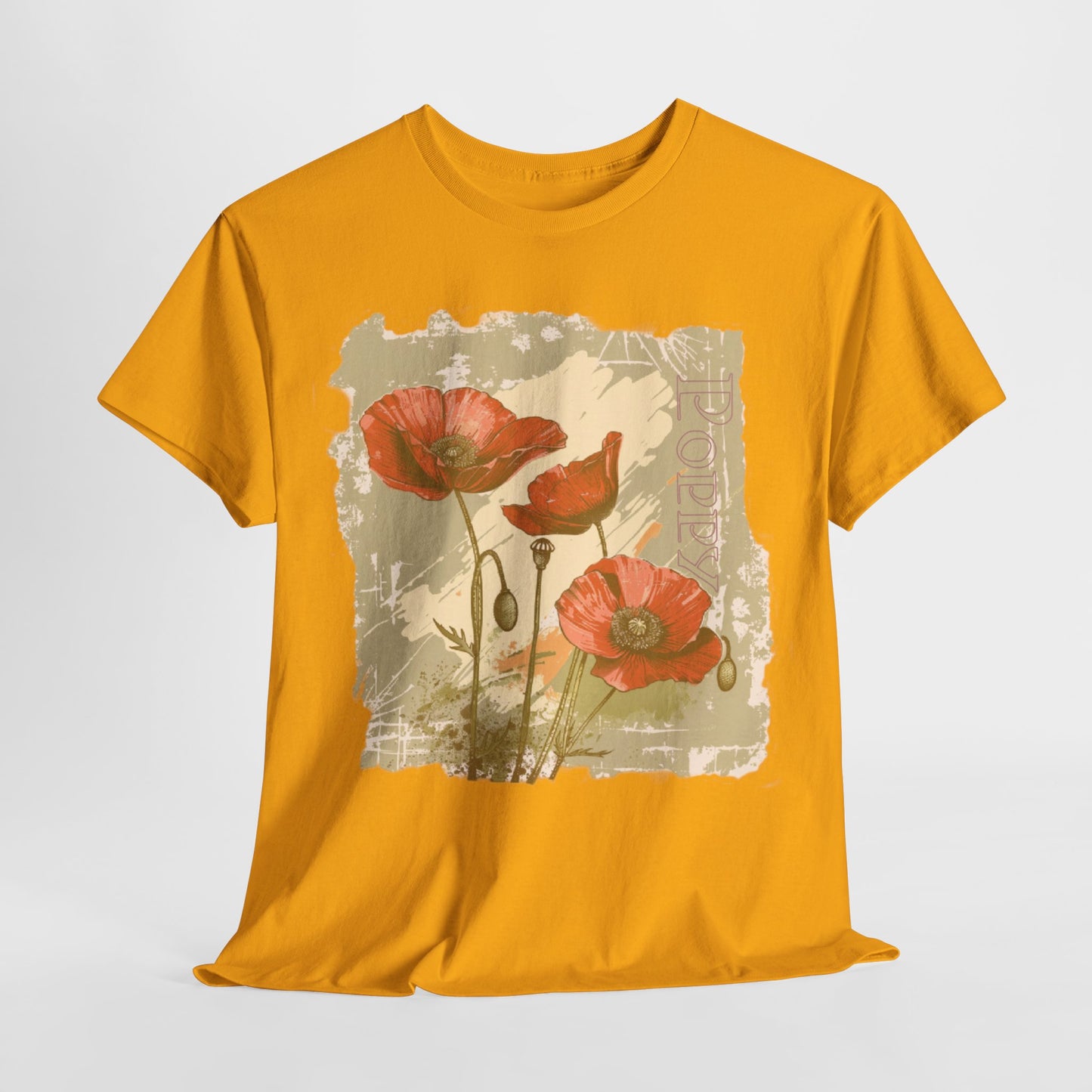 vintage poppy graphic tee - summer flowers