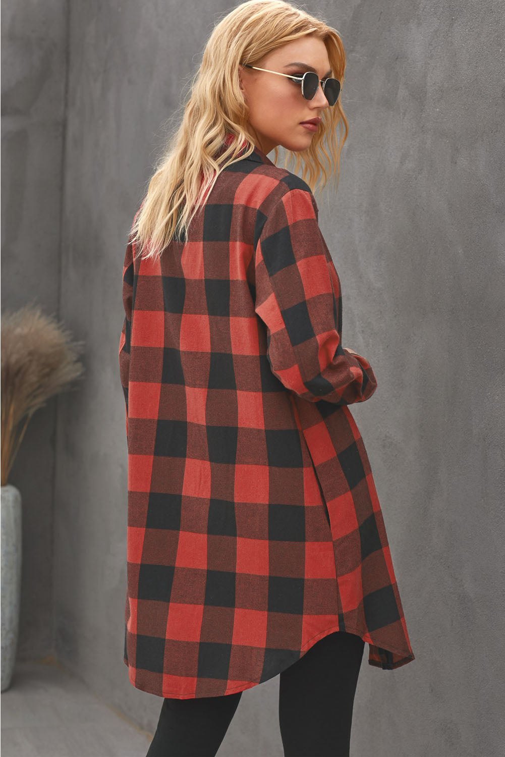 willow plaid shirt coat