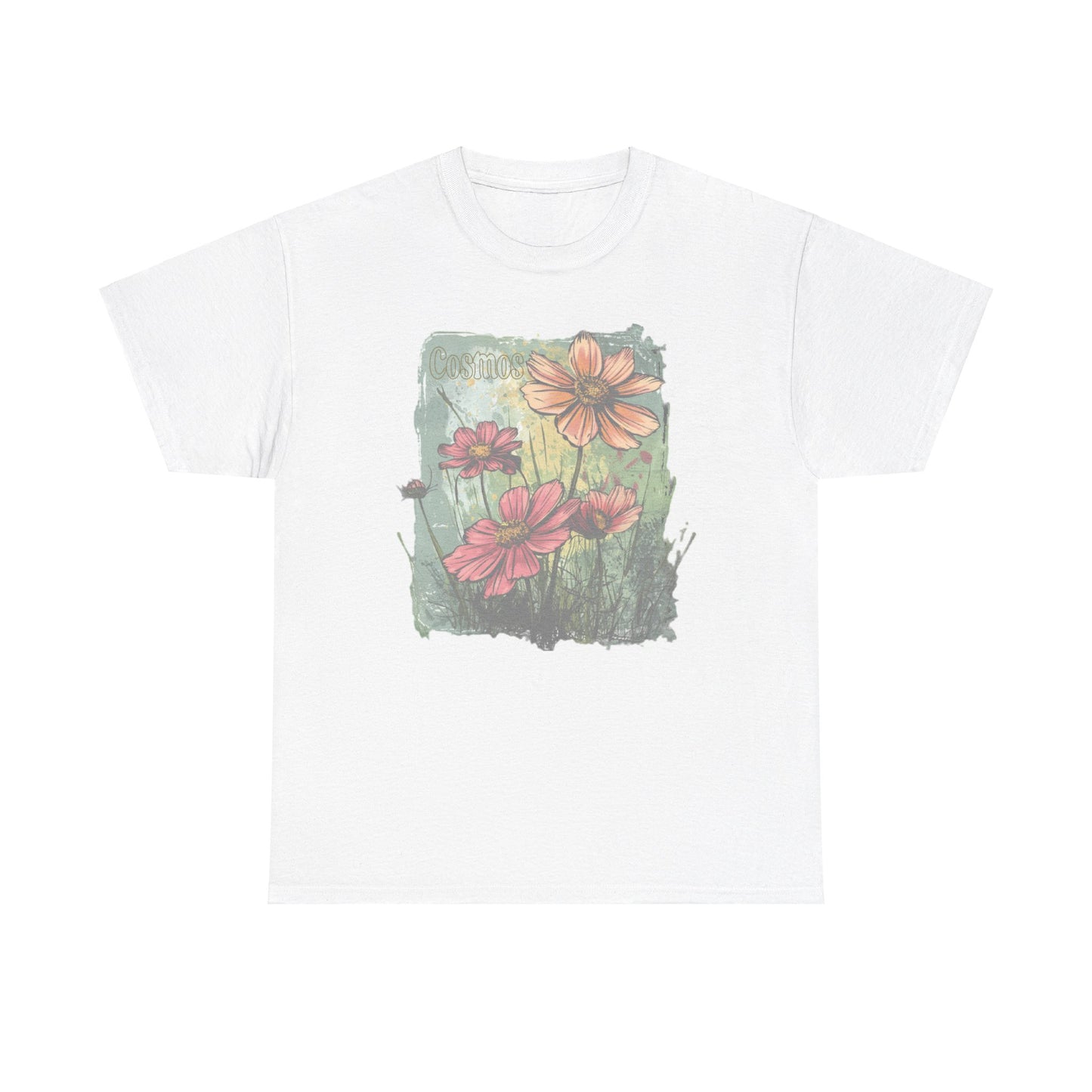 vintage cosmos graphic tee - summer flowers