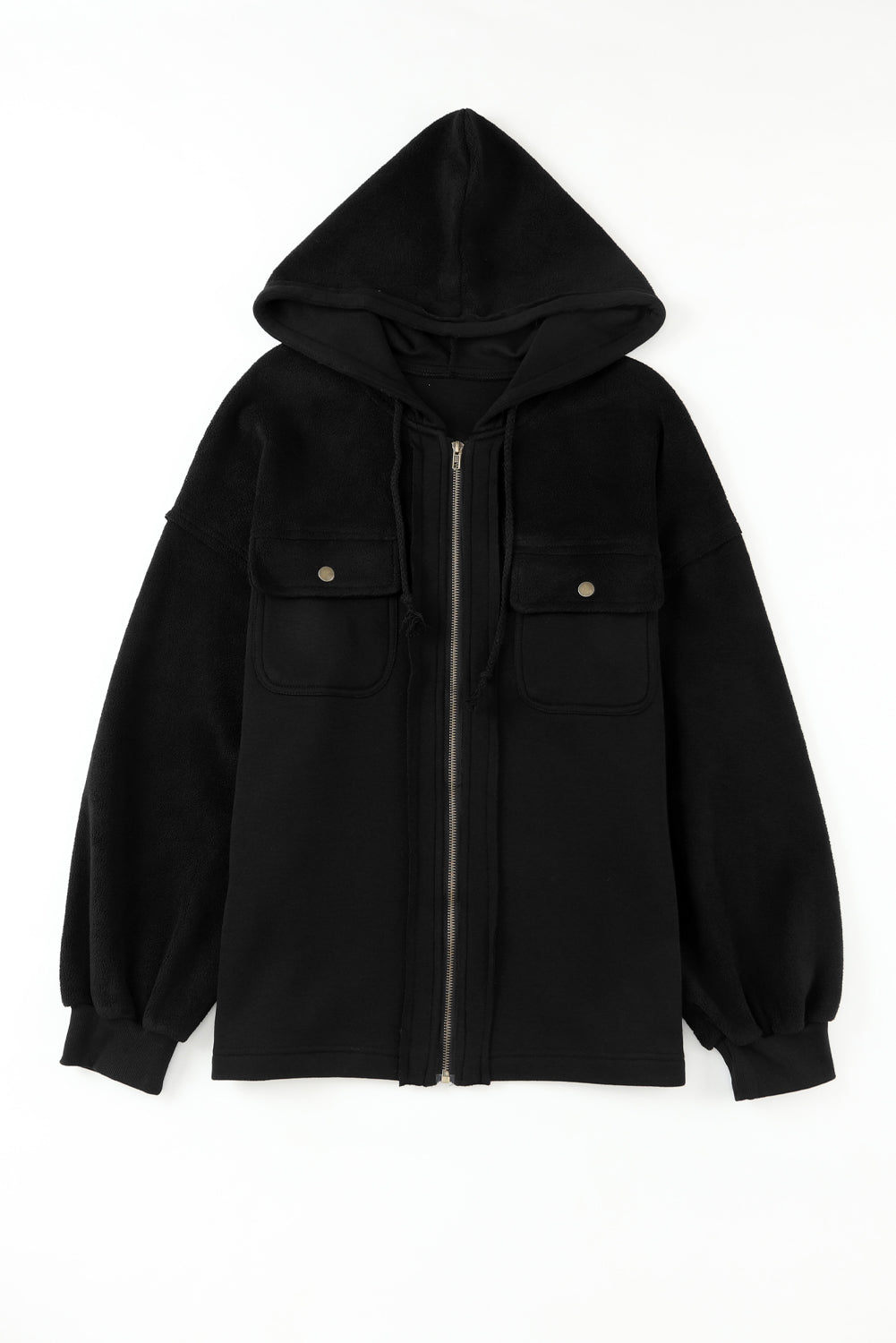 leslie flap pocket drawstring jacket