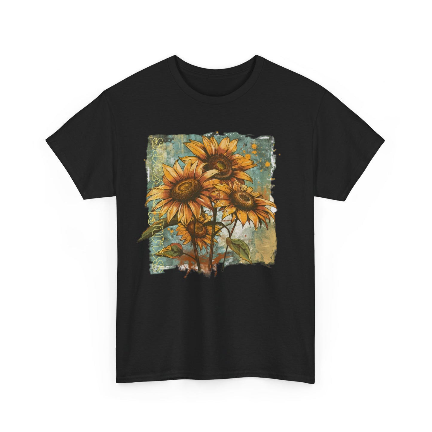 vintage sunflower graphic tee - summer flowers