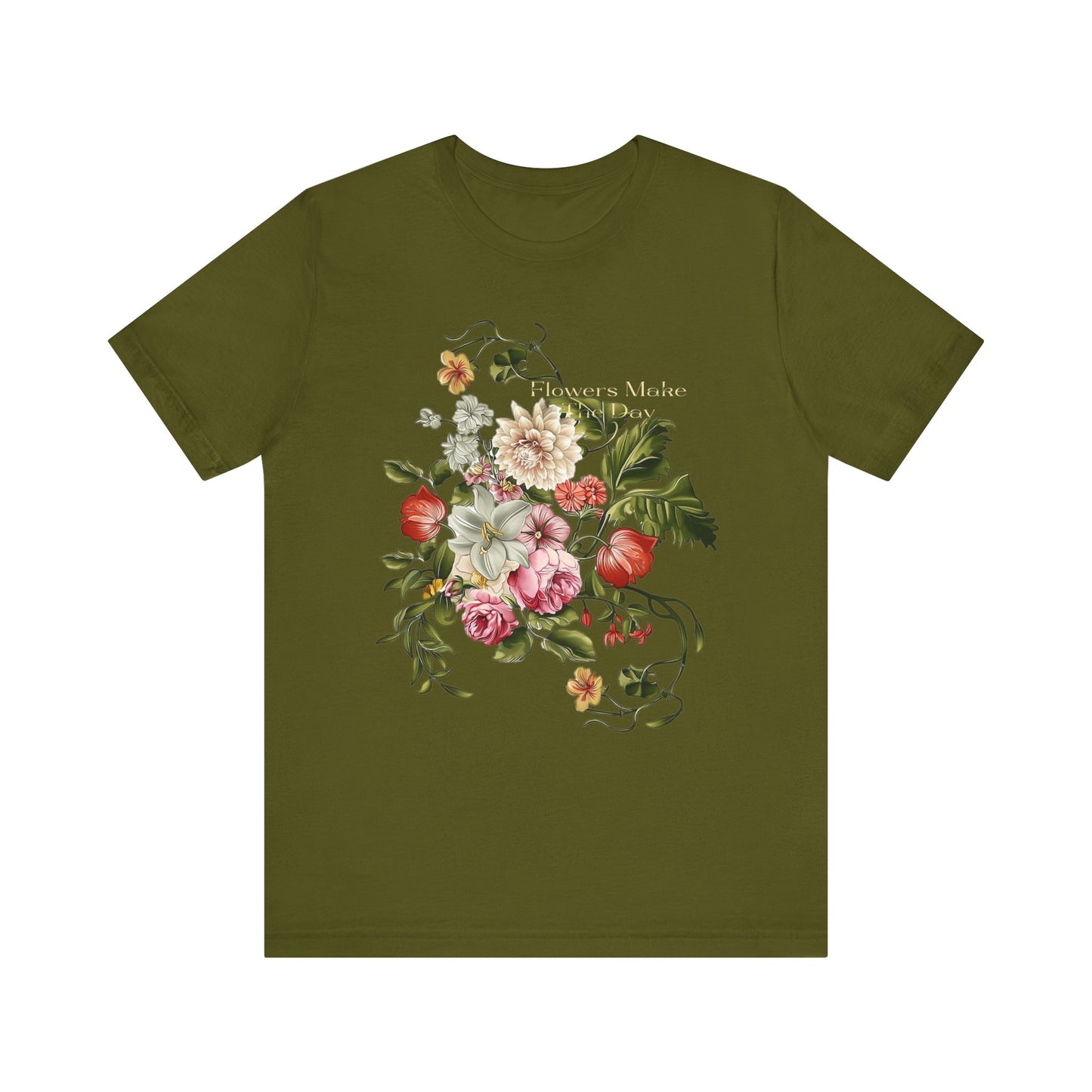 flowers make the day graphic tee