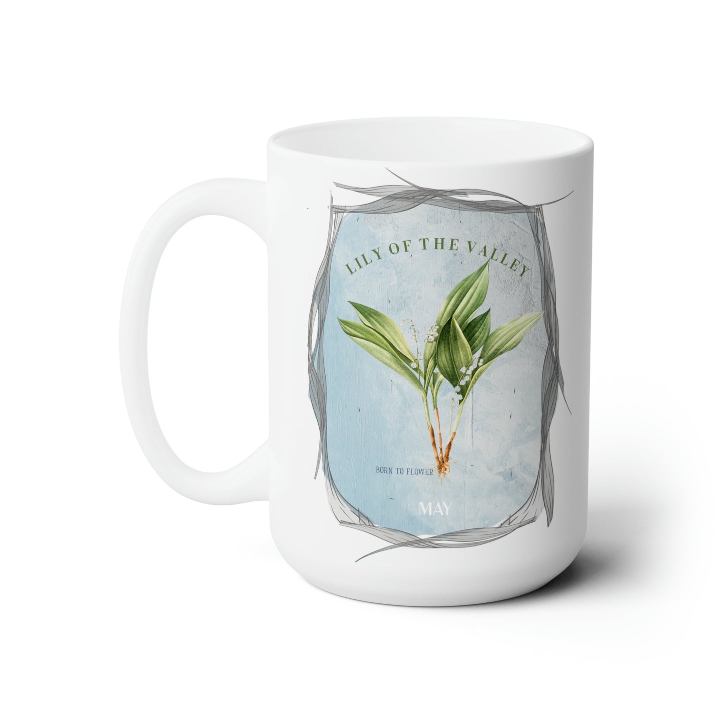 "born to" may birthflower - 15oz graphic mug