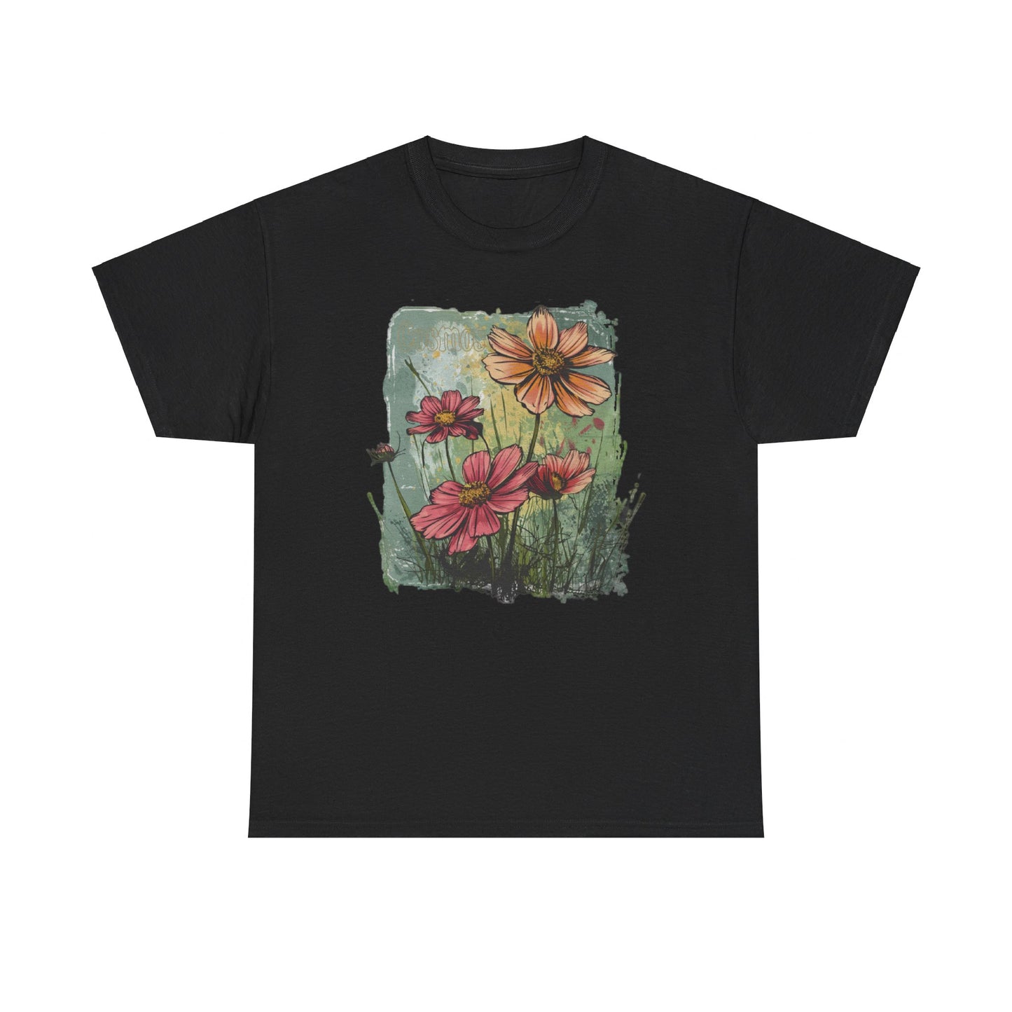 vintage cosmos graphic tee - summer flowers