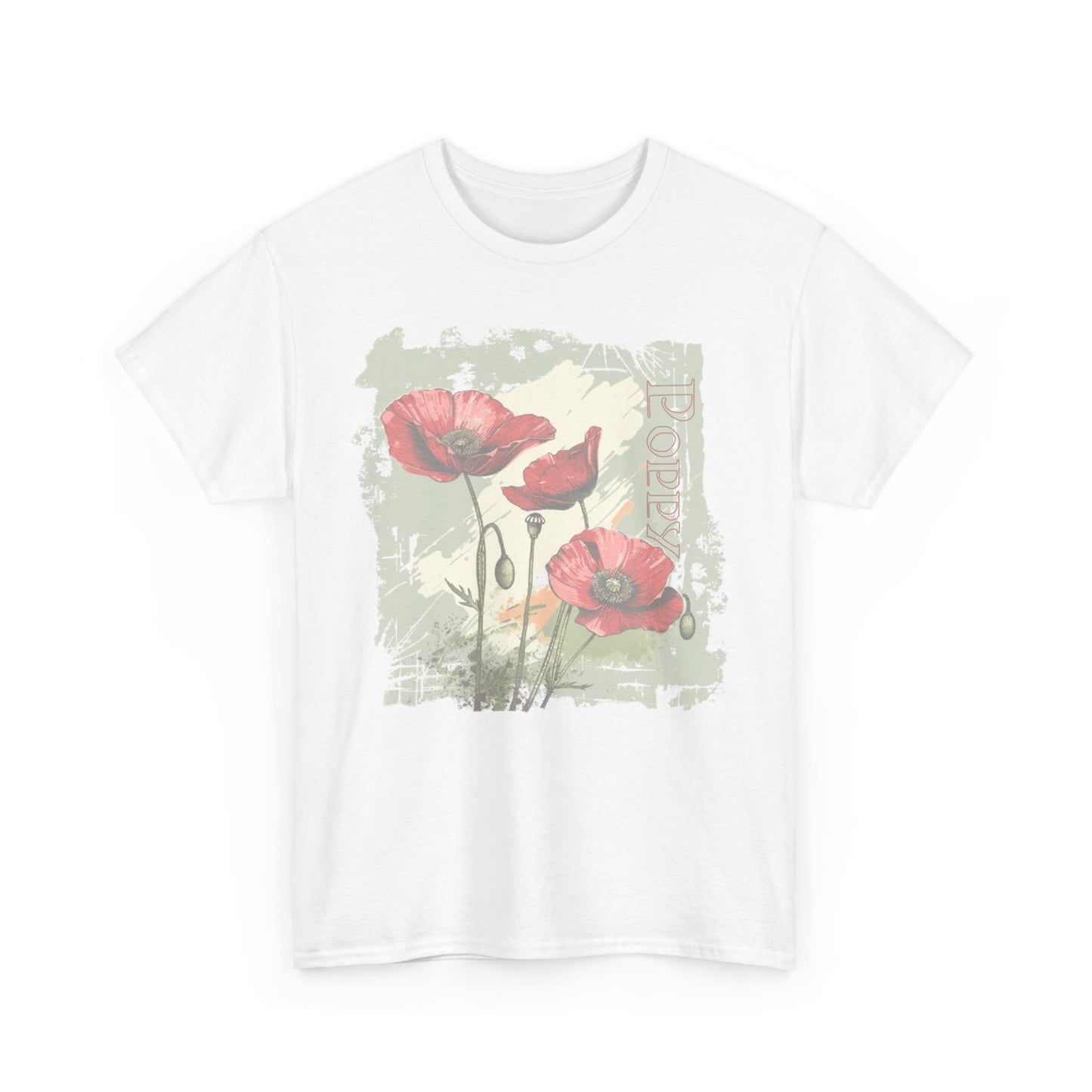 vintage poppy graphic tee - summer flowers