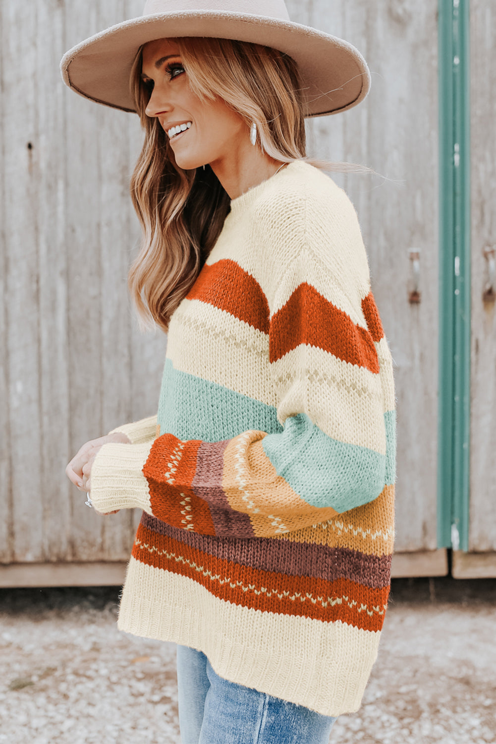 clara color block sweater