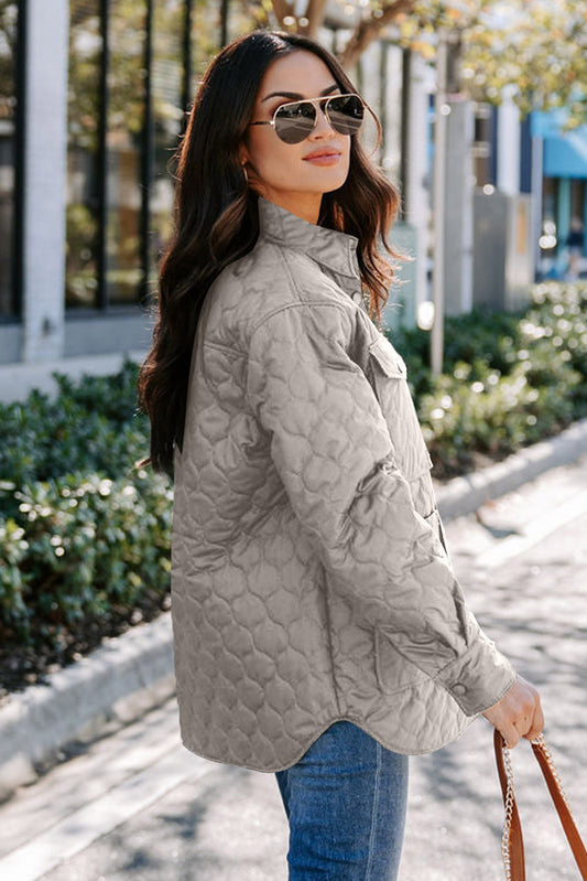 sloan 4 pocket quilted puffer coat