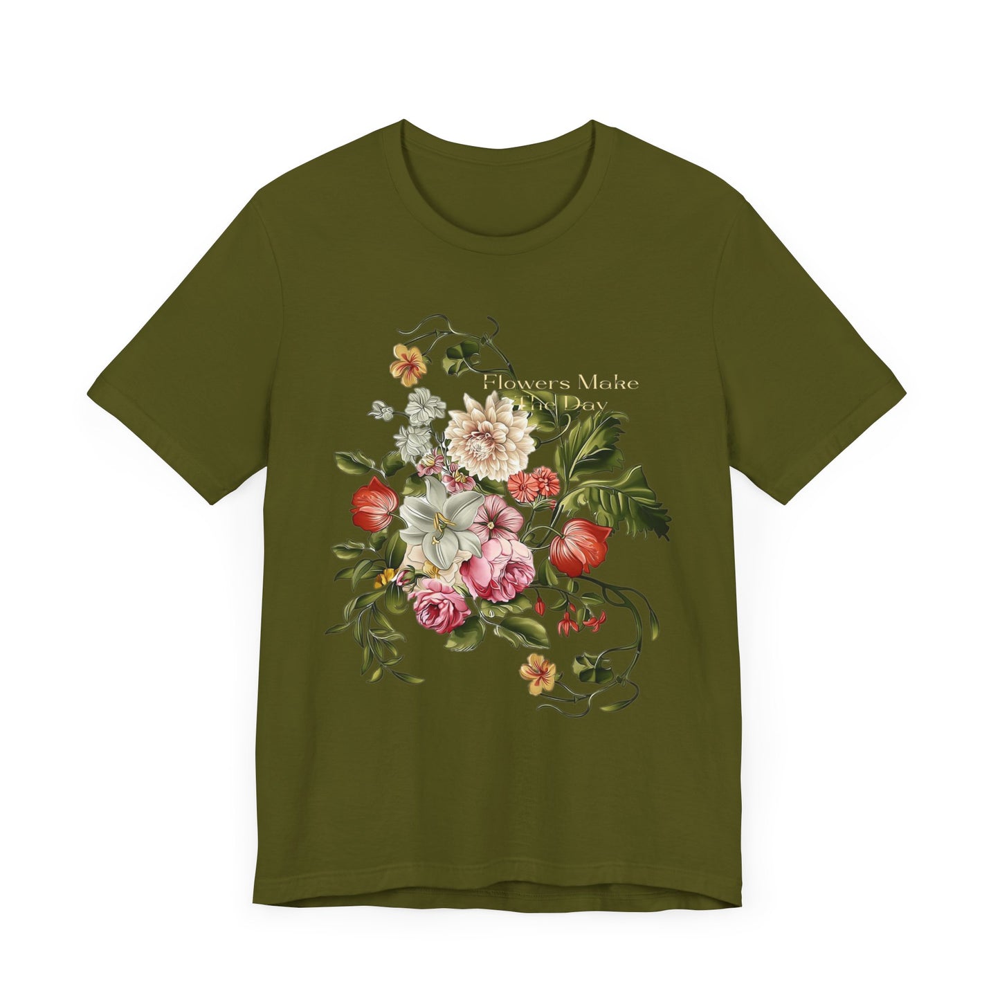 flowers make the day graphic tee