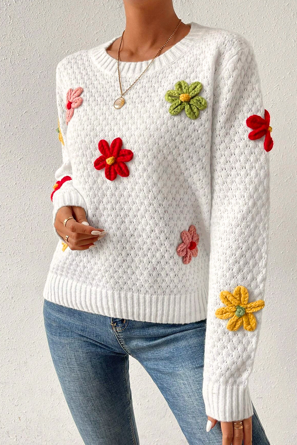 kodi flowr applique sweater