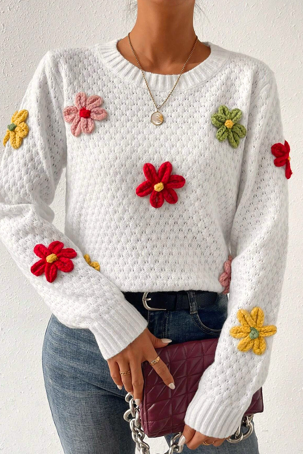 kodi flowr applique sweater