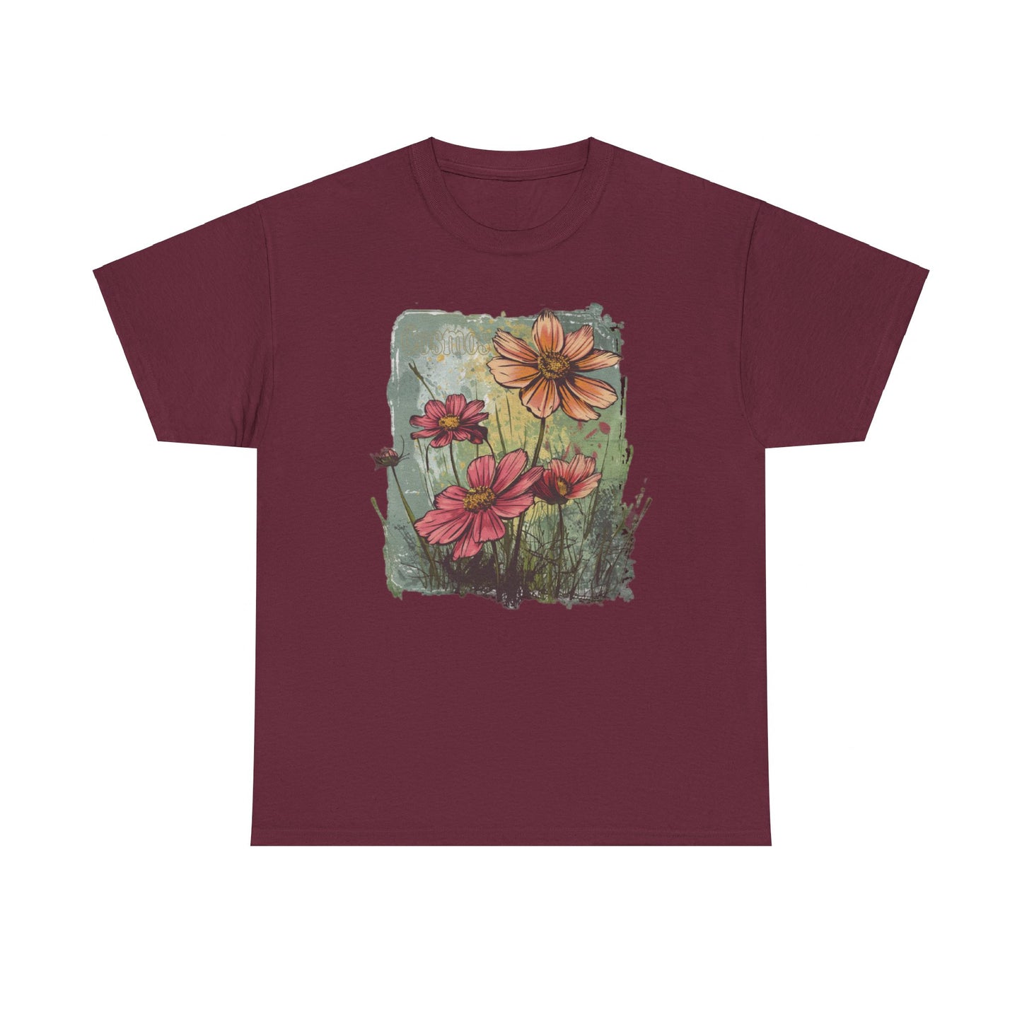 vintage cosmos graphic tee - summer flowers