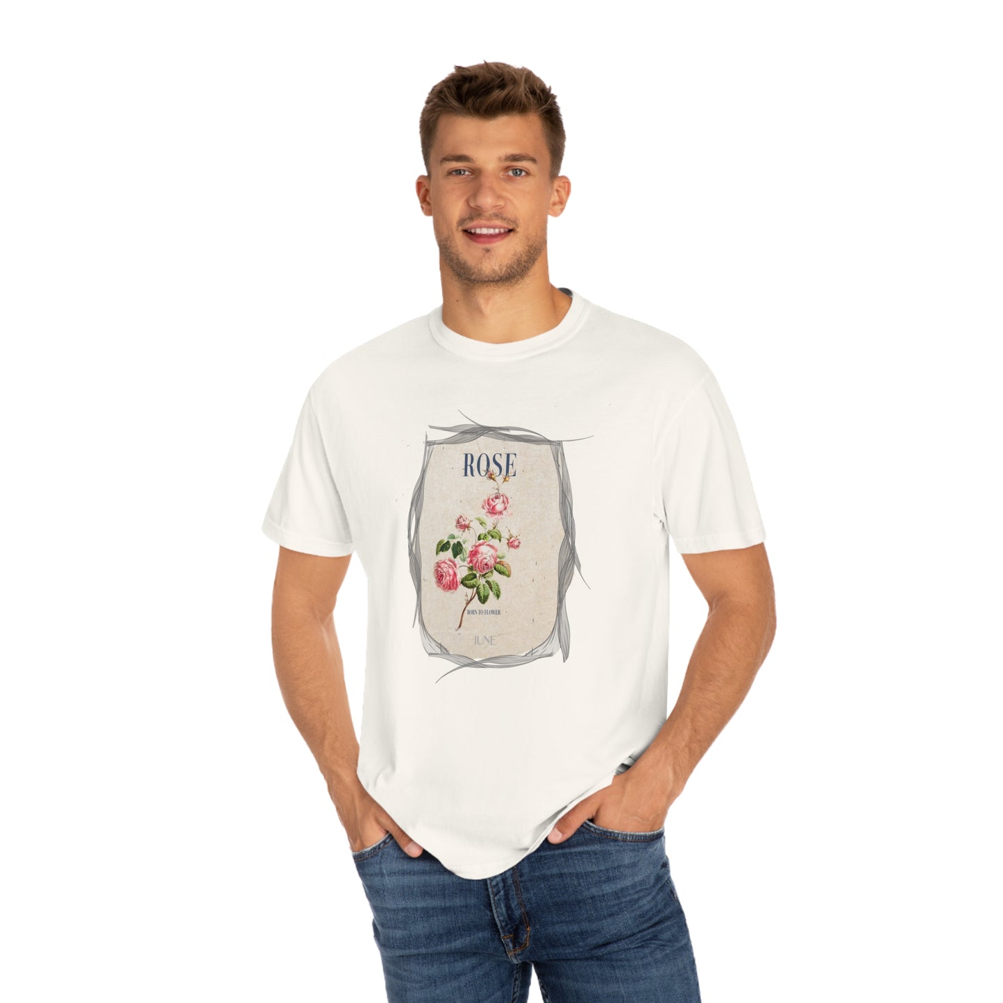 born to flower graphic tee - june