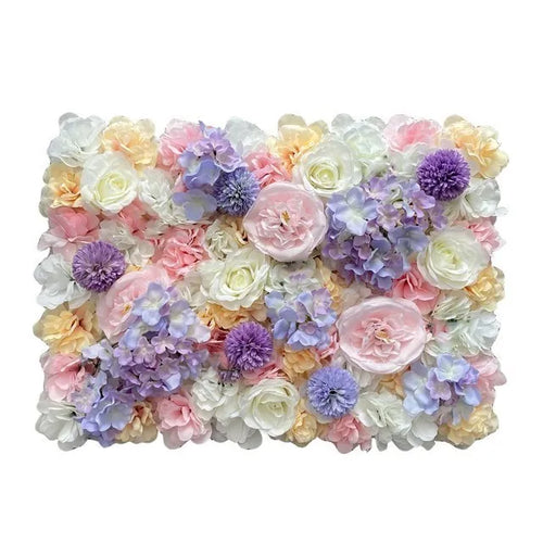 faux mixed flower panels for flower wall or for wrapping installs