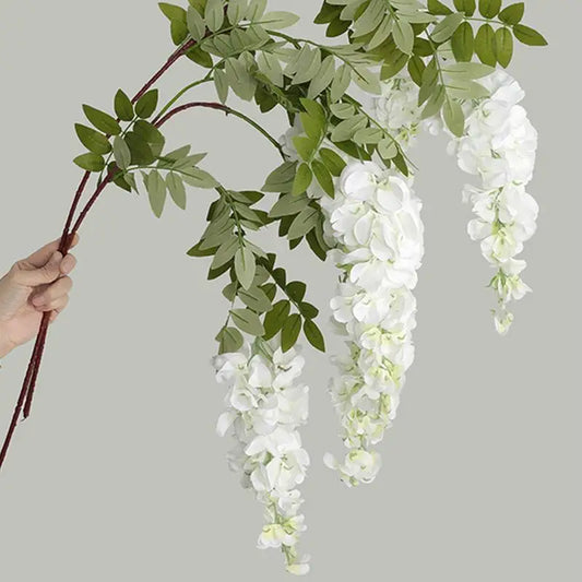 faux wisteria flowers