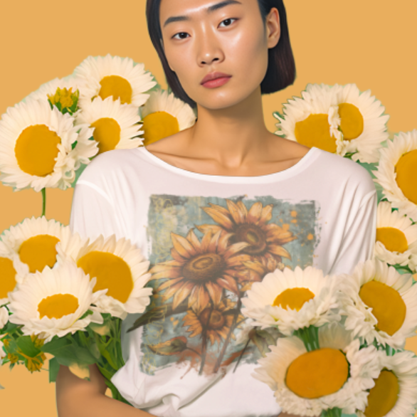 vintage sunflower graphic tee - summer flowers