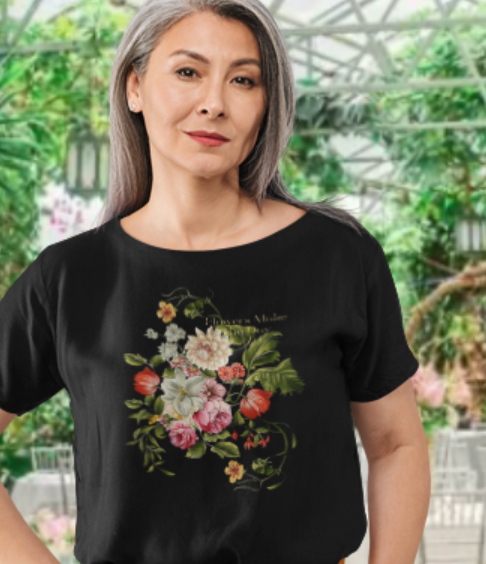 flowers make the day graphic tee