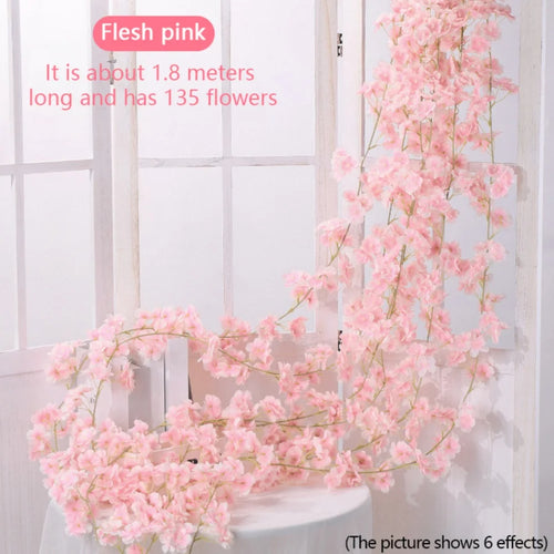 faux cherry blossom flower vines  180Cm
