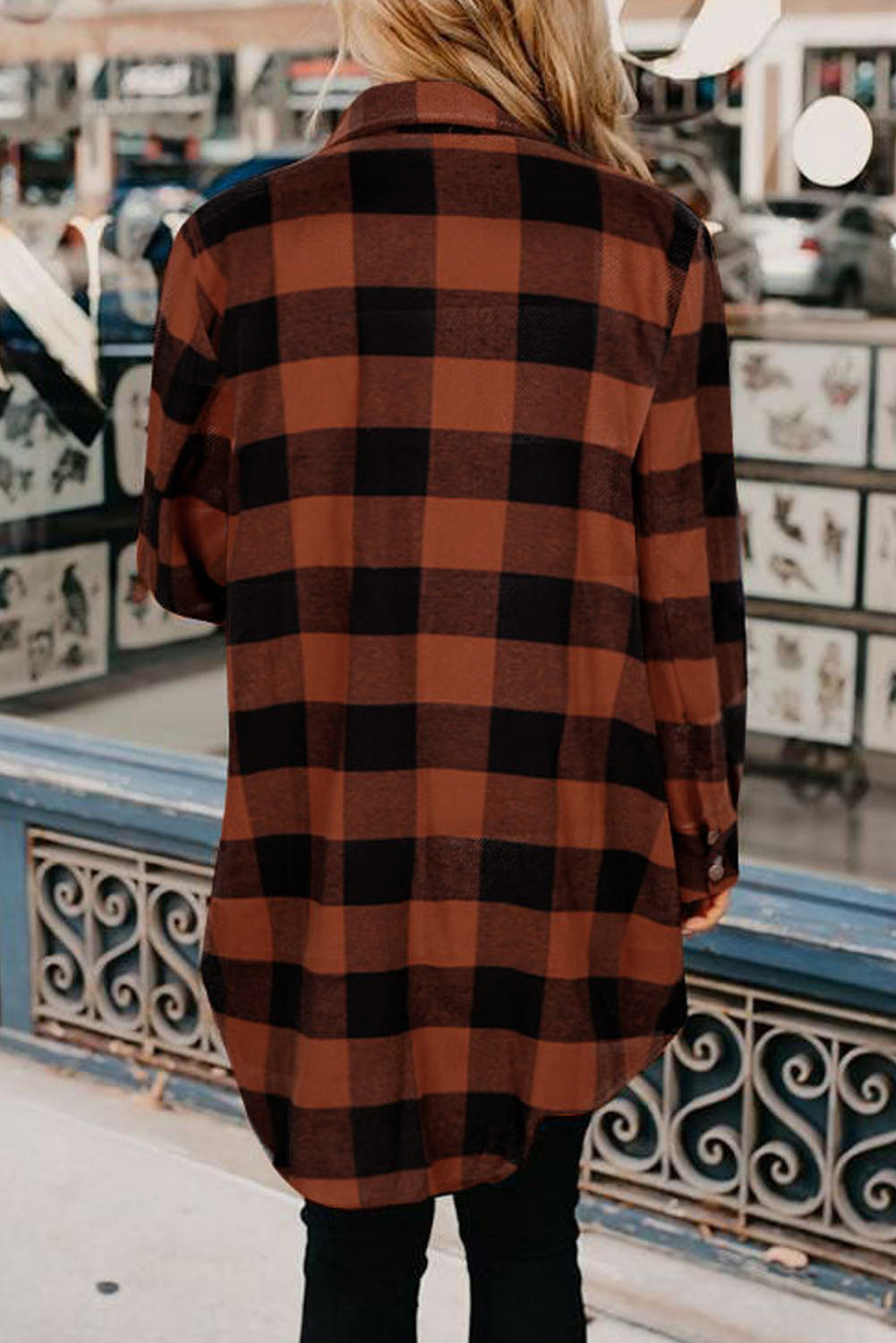 willow plaid shirt coat