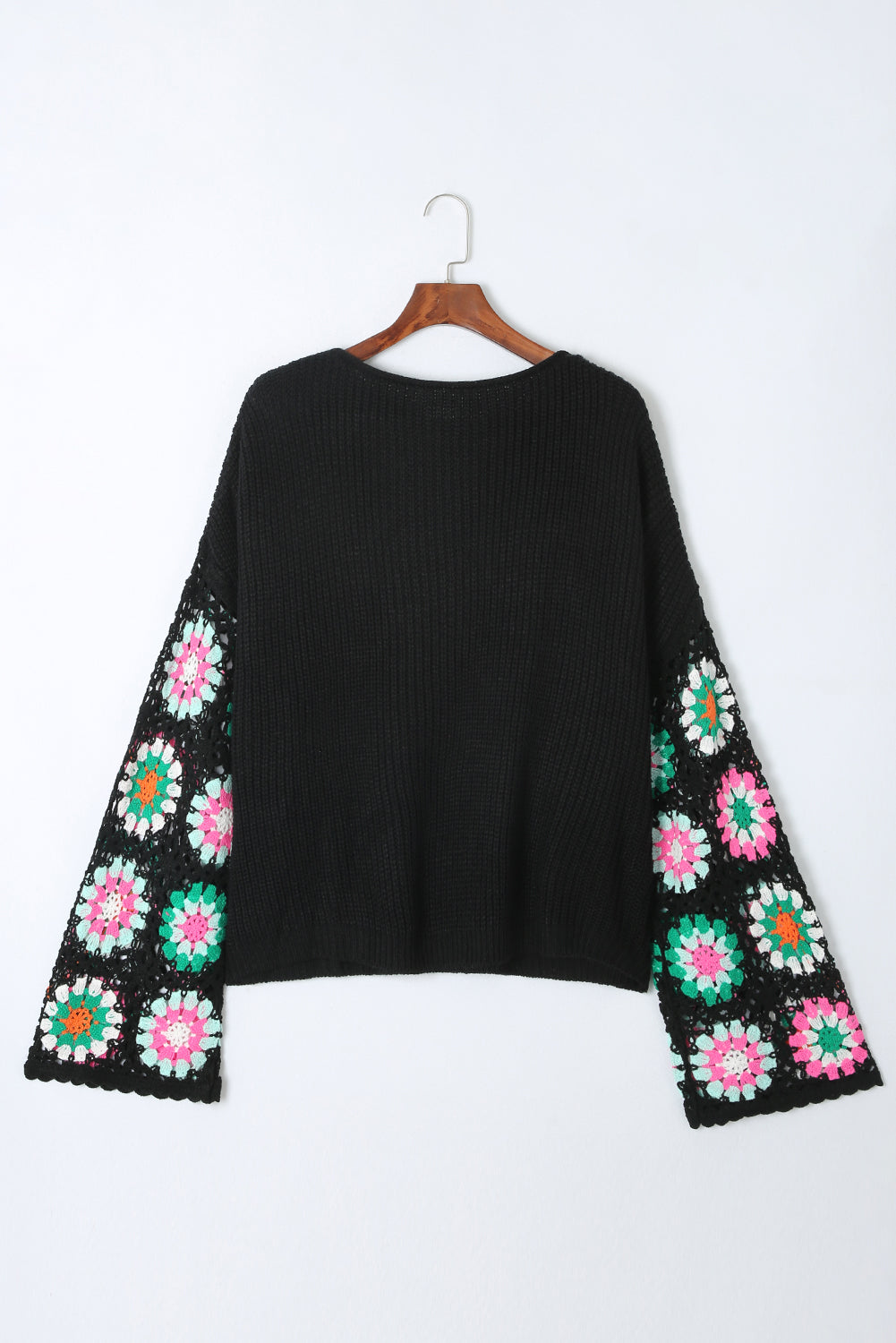 scarlett crochet sleeve sweater