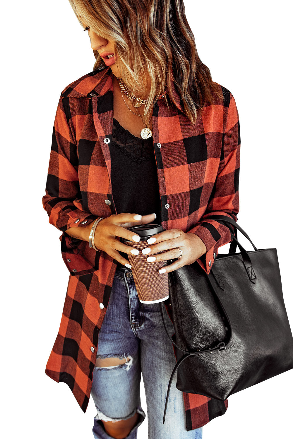 willow plaid shirt coat