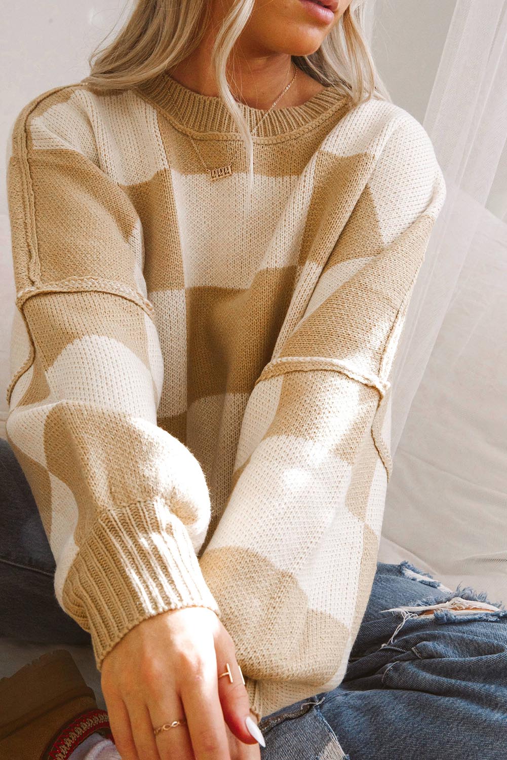 blake checkered sweater