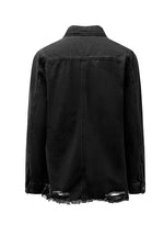 Black Ripped Denim Jacket