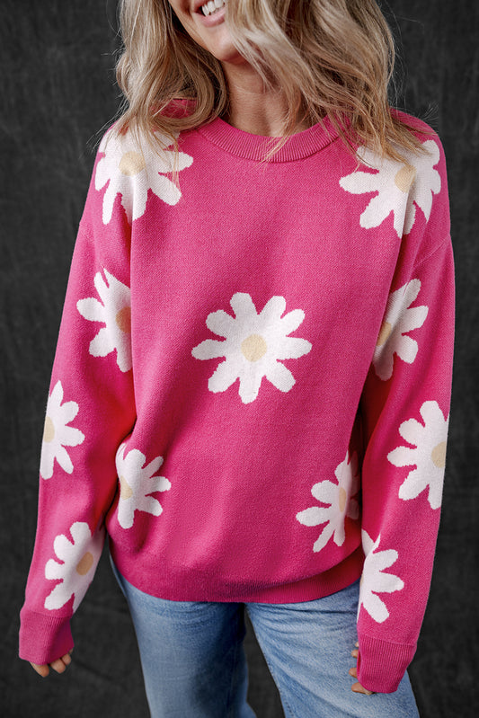 brittany pink daisy sweater