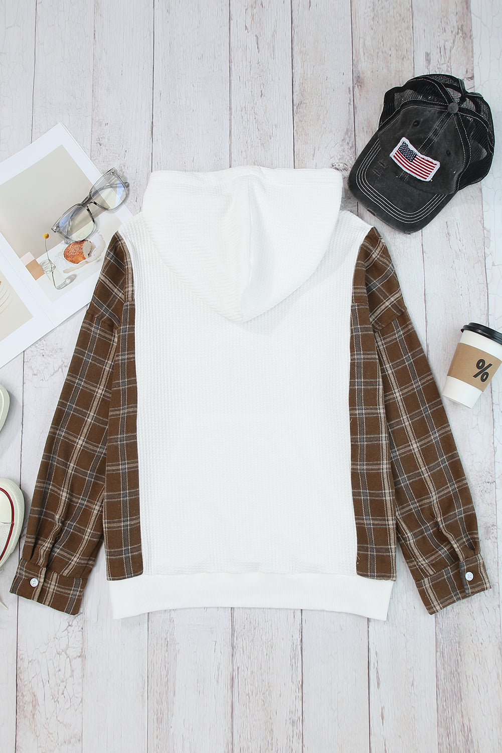 jules white waffle pocket hoodie