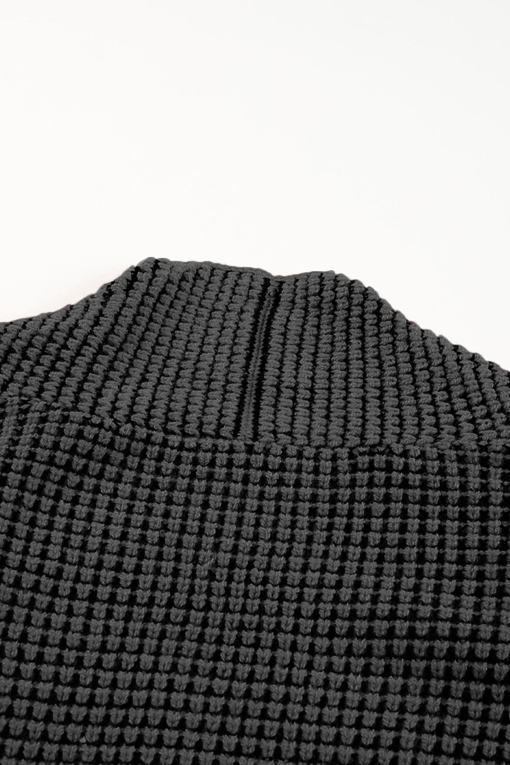 archer waffle knit cardigan - black