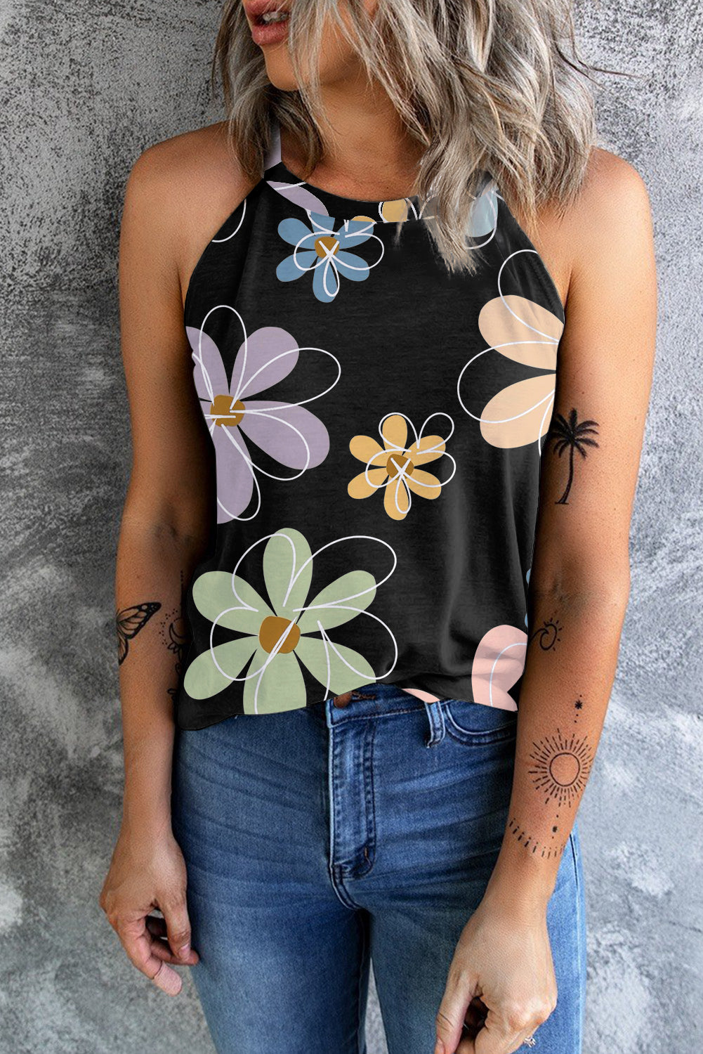 stella sweet floral tank top