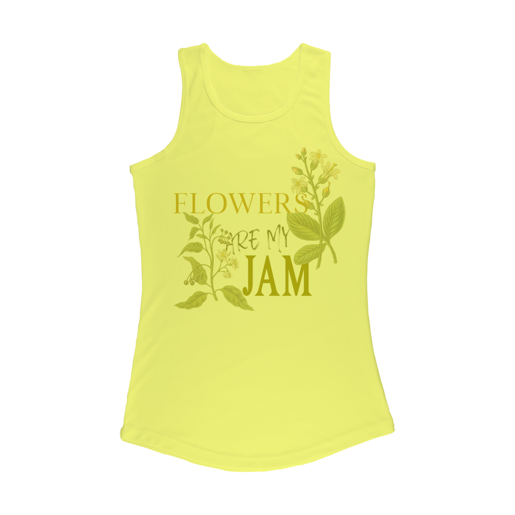 flowers are my jam performance tank