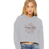 the florist has arrived, get ready for beautiful cropped raw edge graphic hoodie