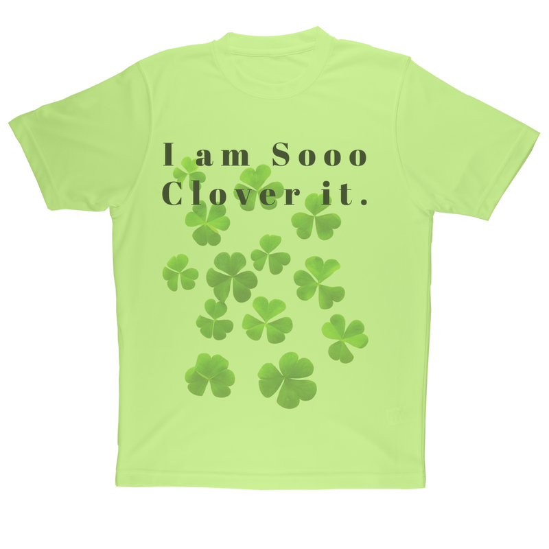 I am sooo clover it tee all over electric colors tee