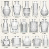 erica vintage bud vases 16 piece - multiple colors