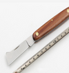 willow wood handle floral knife
