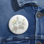 flowers vintage illustration pin