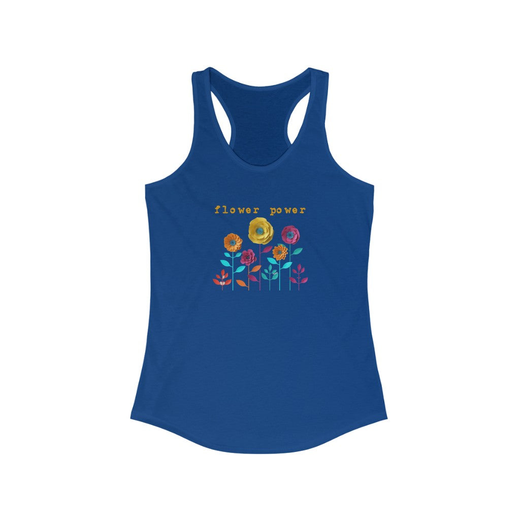 flower power racer back graphic tee