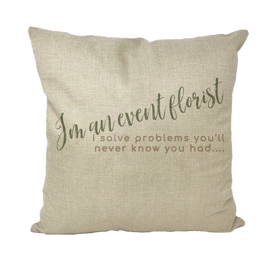 i'm an event florist suede style throw pillow