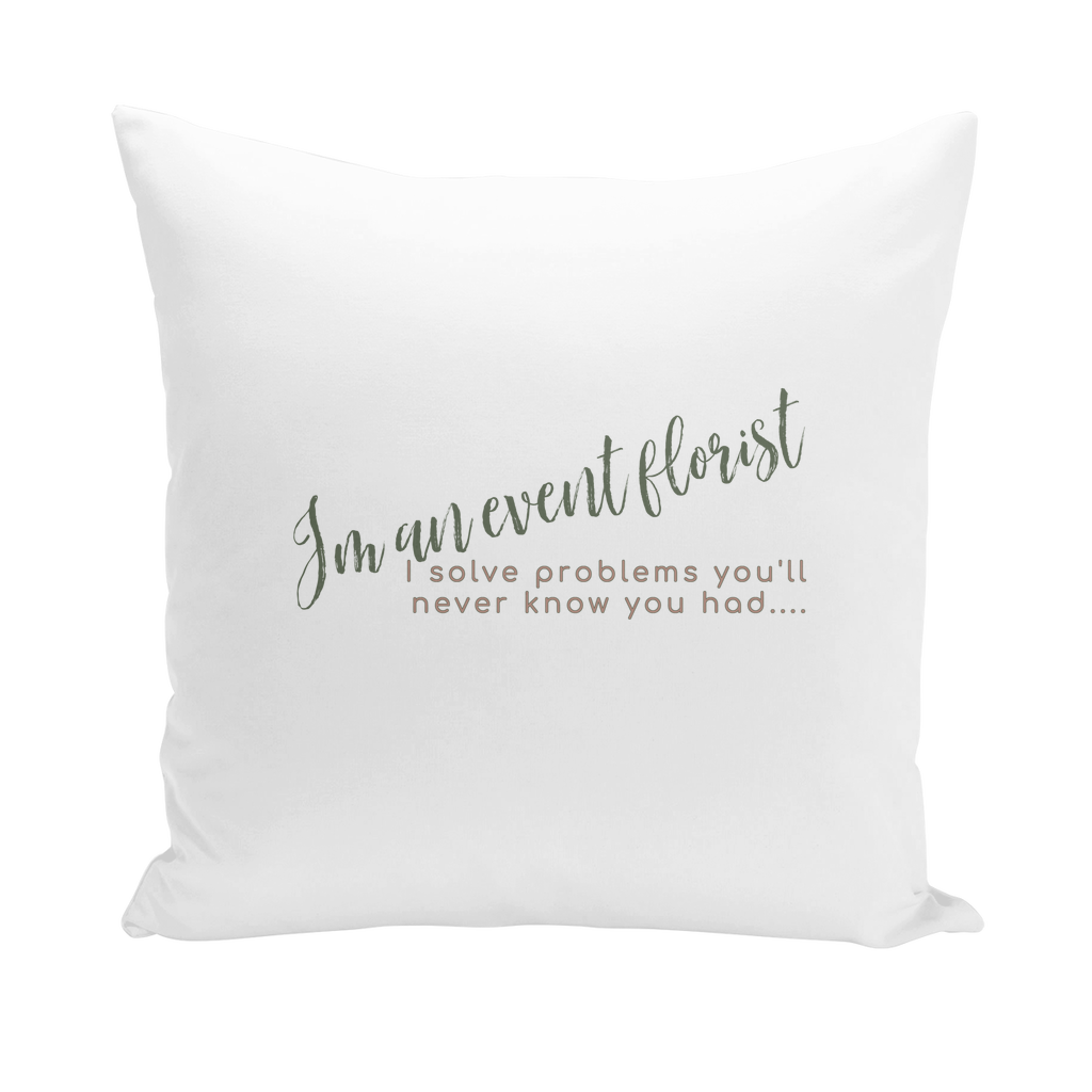 i'm an event florist suede style throw pillow