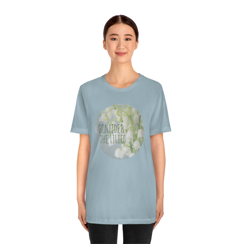 consider the lilies graphic tee