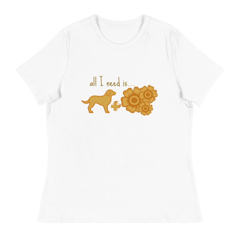 all i need is a dog and flowers graphic tee